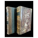2 VOLUMES OF 1860 LEATHER BOUND CORNHILL MAGAZINE