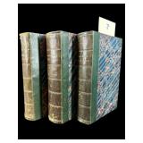 3 VOLUMES OF 1872 CORNHILL MAGAZINE LEATHER BOUND