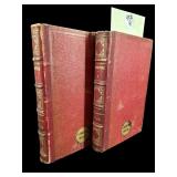 2 VOLUMES OF 1849 LAMARTINE LEATHER BOUND BOOKS