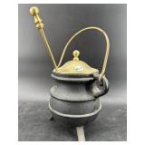 BRASS AND CAST IRON FIRESTARTER POT