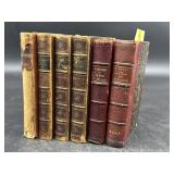 6 PC LOT OF FOREIGN/OTHER LEATHER BOUND BOOKS
