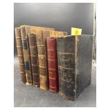 6 PC LOT OF ANTIQUE BOOKS OF DIFFERENT SUBJECTS
