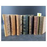 7 PC LOT OF SMALL LEATHER BOUND BOOKS