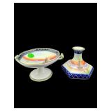 2 PCS HAND PAINTED NIPPON SAILBOAT AND WINDMILL