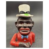CAST IRON BLACK MEMORABILIA MECHANICAL BANK
