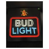 BUD LIGHT ADVERTISING LIGHT UP SIGN