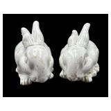 2 LARGE PORCELAIN RABBITS