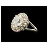 925 SILVER CZ WHITE SAPPHIRE RING