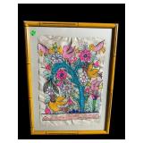 EGYPTIAN BIRD PAINTING ON PAPYRUS PAPER