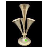 HEAVY SILVERPLATE 4 HORN EPERGNE