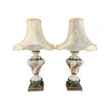2 LARGE CAPODIMONTE LAMPS