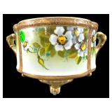 ANTIQUE HAND PAINTED NIPPON WHITE ROSES AND GOLD
