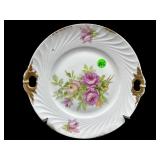 SMALL HAND PAINTED PORCELAIN CAKE PLATE