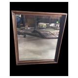 walnut shadow box framed mirror