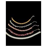 LOT OF 5 VINTAGE COSTUME JEWELRY NECKLACES