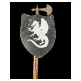 ISLAMIC TURKISH WAR AXE AND SHIELD