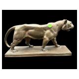 LARGE BRONZE TIGER SCULPTURE