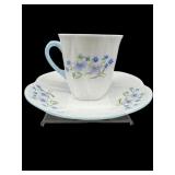 SHELLEY ENGLAND 'BLUE ROCK' DEMITASSE CUP AND