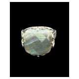 DESIGNER SILPADA LABRADORITE STERLING FACETED RING