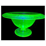 GREEN DEPRESSION URANIUM MAYONNAISE BOWL