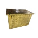 19TH CENTURY ALL POLISHED BRASS ADORNED KINLIN BOX