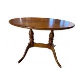 SOLID CHERRY STRETCHER BASE COFFEE TABLE