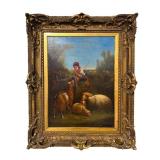 19th CENTURY FRENCH OIL ON CANVAS