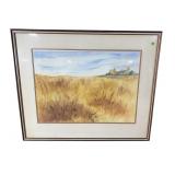 K HIGGINS FARM SCENE WATER COLOR