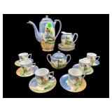 19 PC HAND PAINTED LUSTERWARE JAPAN DEMITASSE TEA