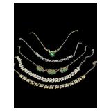 LOT OF 5 VINTAGE COSTUME JEWELRY NECKLACES