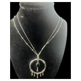 DESIGNER SAMANTHA WILLS SILVER TONE BLACK ONYX