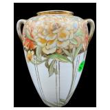 ANTIQUE HAND PAINTED NIPPON YELLOW ROSES 2 HANDLE