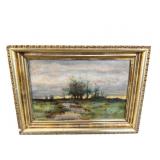 19TH CENTURY OIL ON BOARD LANDSCAPE