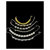 LOT OF 6 VINTAGE COSTUME JEWELRY NECKLACES