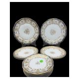 11 PC ANTIQUE NIPPON COBALT HEAVY GOLD PLATE SET