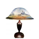 ANTIQUE AS IS REVERSE PAINTED LAMP