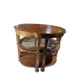 HERITAGE CHERRY SALESMAN SAMPLE 3 TIER TABLE