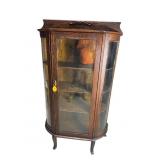 OAK BOW GLASS CHINA CLOSET