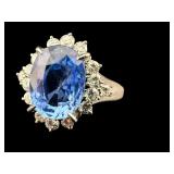 PLATINUM SRI LANKA NATURAL BLUE SAPPHIRE &