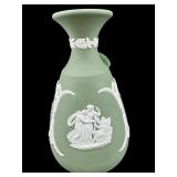 WEDGWOOD GREEN JASPERWARE BUD VASE