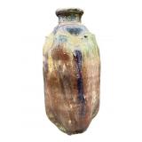STUDIO ART POTTERY PINCHED BOTTLE VASE