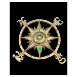 BRASS COMPASS WALL HANGER