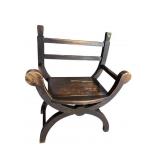 MAHOGANY SADDLE CHAIR