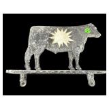 ANTIQUE METAL COW MAILBOX TOPPER