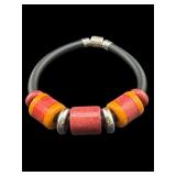 DESIGNER JAY KING STERLING RUBBER BEADS BRACELET