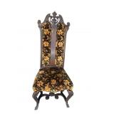 HEAVY CARVED 19TH CENTURY HIGHBACK MAHOGANY CHAIR