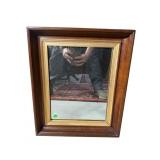 WALNUT SHADOW BOX FRAMED MIRROR