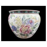 FLORAL ORIENTAL FISHBOWL PLANTER