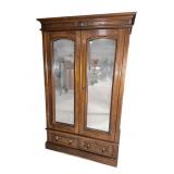 WALNUT VICTORIAN 2 DOOR WARDROBE