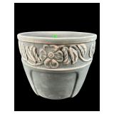 CEMENT FLORAL OUTDOOR PLANTER